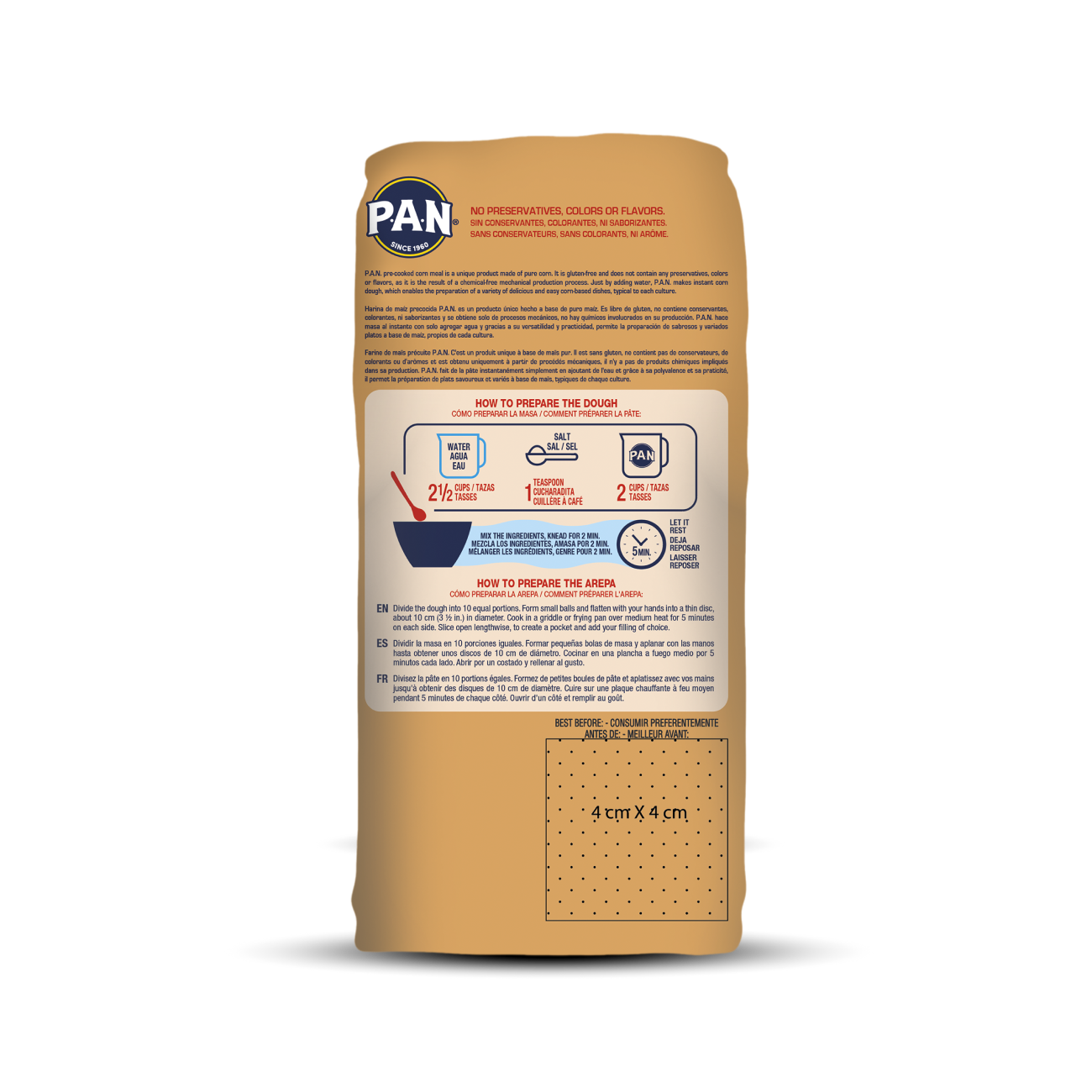 PRE-COOKED YELLOW CORN MEAL P.A.N. 1 kg. GLUTEN FREE – P.A.N. USA