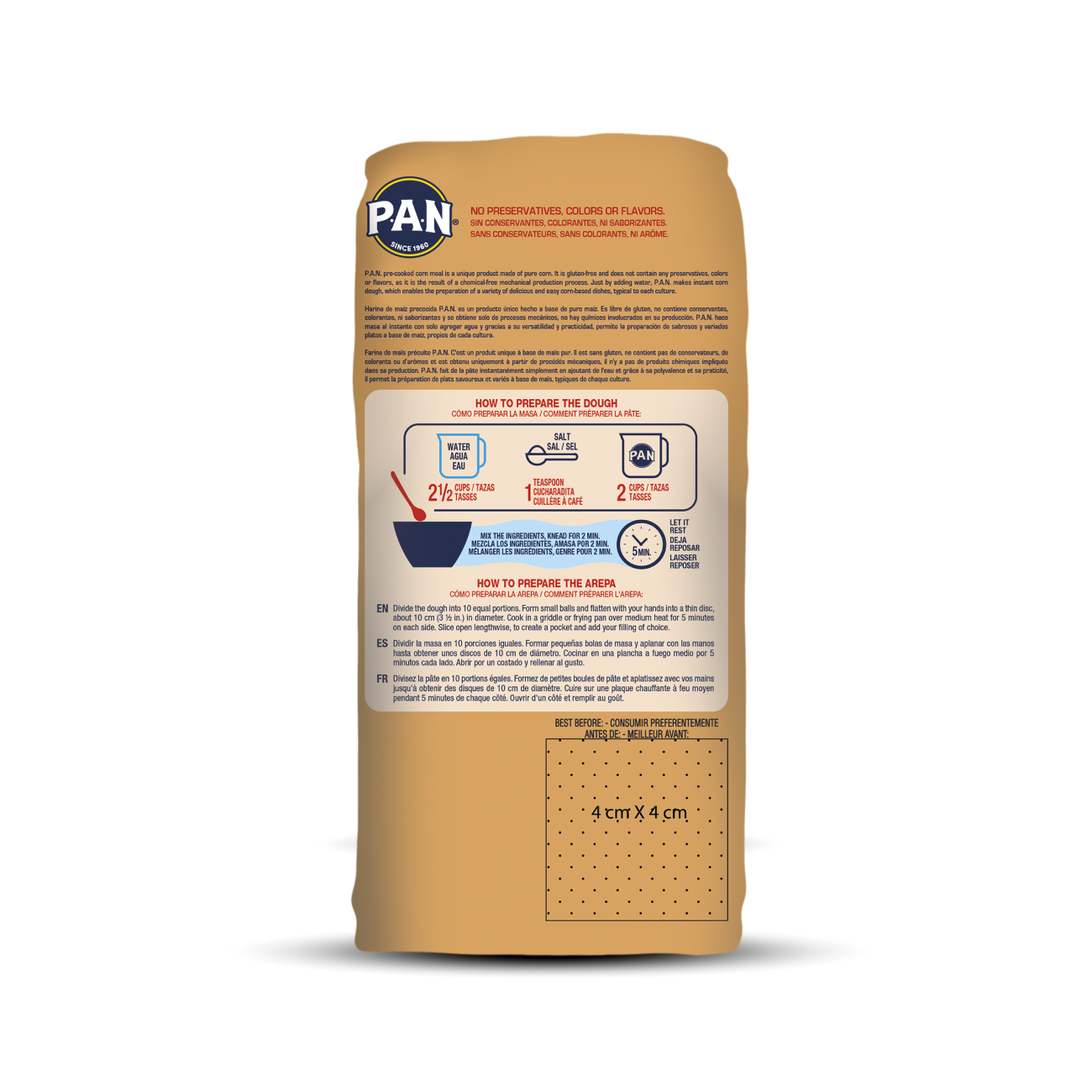 Pan Pre Cooked Yellow Corn Meal (Harina de Maiz Amarillo Precocida