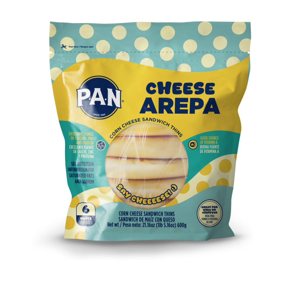 CHEESE AREPA P.A.N.- FROZEN & PRE-COOKED (6 UNITS)